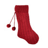 Red Cable Knit Stocking without a monogram