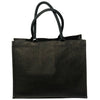 Black, Shopper bag made from 100% jute exterior with wipe-clean plastic lining without a monogram