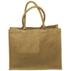 Natural Shopper bag made from 100% jute exterior with wipe-clean plastic lining without a monogram