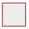 100% linen Red edged coasters