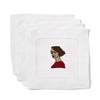 Monogrammed Fantasy Dinner Guest Cocktail Napkins with an embroidered Fleabag