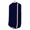 Canvas Garment Bag in Navy with a cream coloured stripe with no monogram