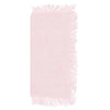 100% linen Fringed Napkins in a pink colour