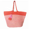 Orange and Pink, Sustainable braided jute Tote Bag
