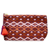 Ikat Wash Bag in reds colour without a monogram