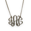 sterling silver Intertwined Monogram Necklace