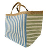 100% Organic Jute Striped Tote bag in Sherbet tones, without a monogram