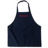 Navy Monogrammed Kids Apron, with a red monogram - Initially London