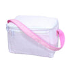 100% cotton with an insulated PVC inside, Kid's Cool Lunch Box in pink.
