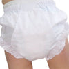 35% cotton batiste and 65% polyester Lacy Nappy Cover- Initially London