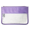 Vegan leather and clear vinyl Pouch in Lilac - Initially London