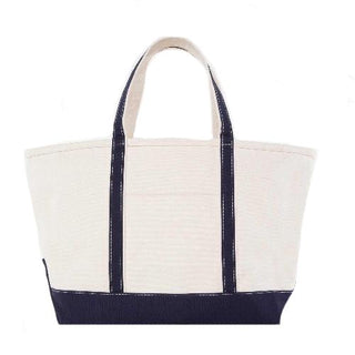 Navy, Heavyweight 100% cotton canvas Large Boat Tote with no monogram 
