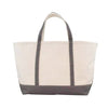 Grey, Heavyweight 100% cotton canvas Large Boat Tote with no monogram