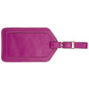 Hot Pink Leather Luggage Tag made from 100% leather - Initially London