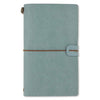 Light Blue Vegan Leather Notebook with refillable inserts - Initially London