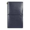Navy Vegan Leather Notebook with refillable inserts - Initially London