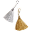 Silver and Gold Metallic Tassels handmade in Morocco - Initially London