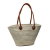 Palm leaf with leather handles Market Basket with no monogram