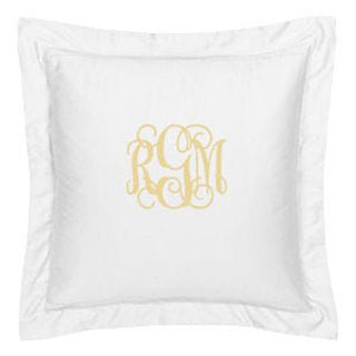 European Square Pillowcase monogrammed by Initially London -