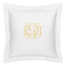 European Square Pillowcase monogrammed by Initially London -