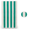 Teal Bold Stripe Beach Towel without a monogram