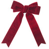 Large Red Velvet Hair Bow made from Cotton velvet ribbon with metal easy clip fastening - Initially London