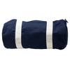Navy Mini Chelsea Duffle made from durable HD polyester with webbing handles and a detachable shoulder strap, with one exterior zipped pocket - Initially London