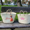 Petite Straw Basket monogrammed by Initially London -