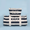 Striped Cotton Duffle Bag monogrammed by Initially London -