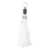 White Moroccan Silk Tassel Keyring made from 100% Cactus silk - Initially London