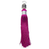 Fuchsia Moroccan Silk Tassel Keyring made from 100% Cactus silk - Initially London