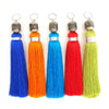 Collection of Moroccan Silk Tassel Keyrings in different colours, made from 100% Cactus silk - Initially London