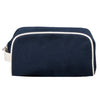 Navy Oakham Wash Bag made from Heavyweight cotton canvas with a water resistant lining - Initially London 