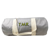 Grey Monogrammed Organic Cotton Duffle Bag with yellow initials, made from 100% heavyweight organic cotton - Initially London