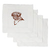 Set of Four Monogrammed Perfect Pooch Coasters made from 100% Linen - Initially London
