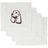 Set of Four Monogrammed Perfect Pooch Coasters made from 100% Linen - Initially London