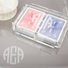 Clear Perspex Card Case with a large laser etched monogram, made from 100% acrylic perspex - Initially London  