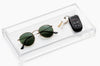 Small Clear Perspex Tray made from 100% luxury polished acrylic with non-slip rubber grips on the base - Initially London