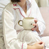 Monogrammed Pink Piping Pyjamas with Pink Lettering, made from 100% cotton - Initially London