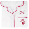 Monogrammed Pink Piping Pyjamas with Pink motif, made from 100% cotton - Initially London