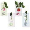 Set of Four Monogrammed Preppy Stripe Napkin made from 50% linen and 50% cotton