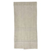 Beige Punchspoke Hand Towel made from 60% linen and 40% cotton huckaback fabric - Initially London