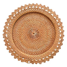 Rattan Charger Plate, hand-woven from rattan reeds - Initially London