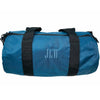 Monogrammed Petrol Blue Recycled Chelsea Duffle with blue lettering, made from 100% Recycled Polyester - Initially London