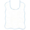 Baby Blue Scallop Baby Bib made from 100% Egyptian Cotton with a 400 thread count - Initially London