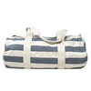 Grey Striped Cotton Duffle Bag made from 100% heavyweight organic cotton - Initially London
