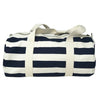 Navy Striped Cotton Duffle Bag made from 100% heavyweight organic cotton - Initially London
