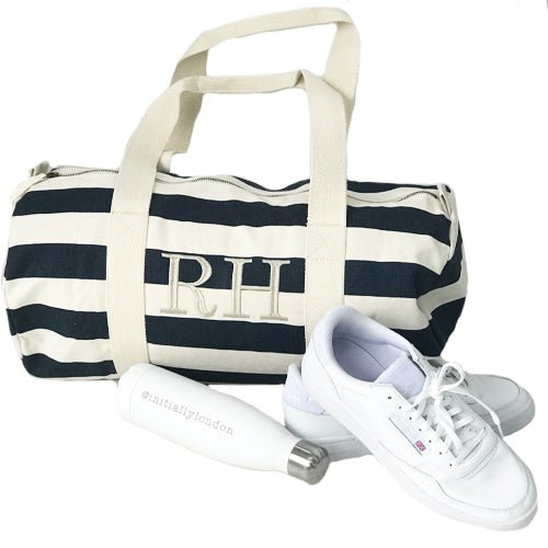 Striped Cotton Duffle Bag