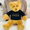 Navy Blue Initially London Monogrammed Teddy Bear, which is made from 78% acrylic and 22% polyester, while the Jumper is 100% acrylic - Initially London 