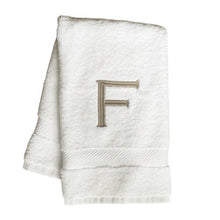 Monogrammed White Terry Towelling Guest Towel made from 100% Cotton Terry Towelling with a large single letter monogram